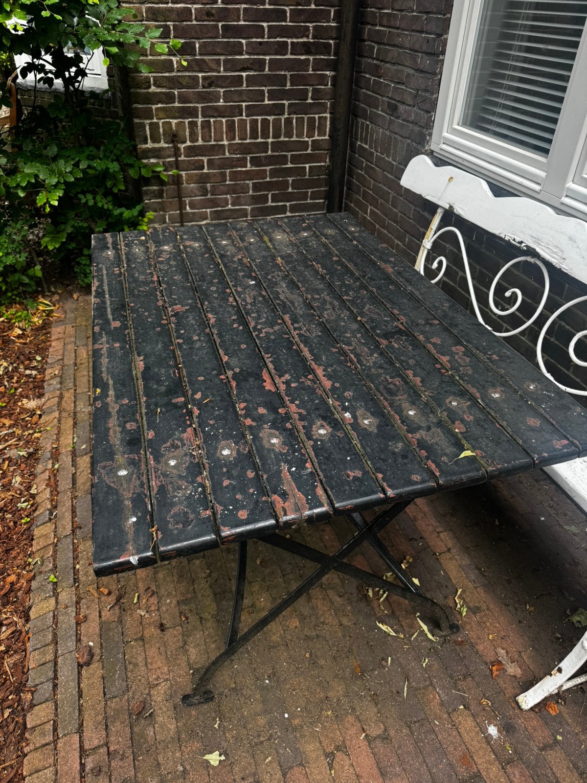 Tuintafel 120x80x75cm hoog MOET WEG!, Ophalen, Gebruikt, Rechthoekig, Hout