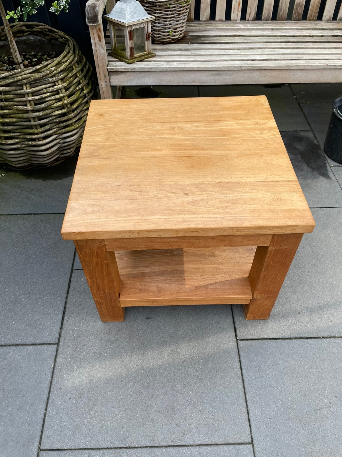 Houten salontafel, Ophalen, Vierkant, 50 tot 100 cm, Zo goed als nieuw
