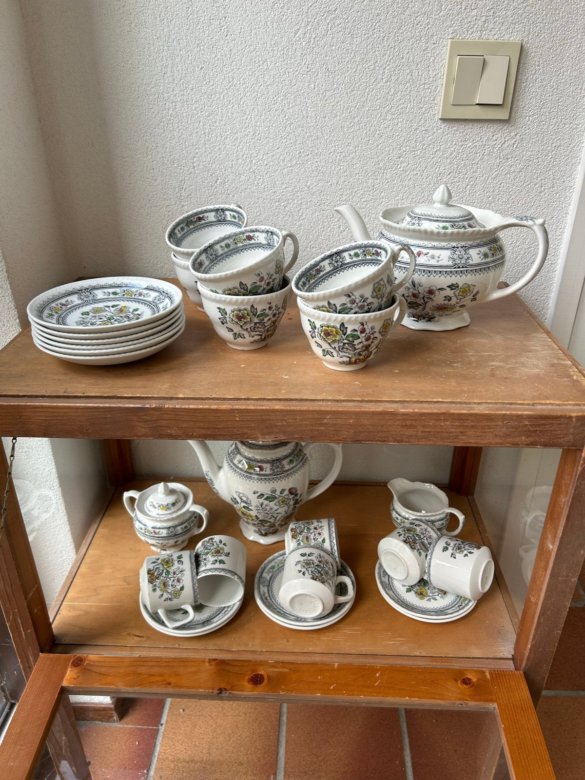 Vintage Wood & Sons 'Dorset' theeservies - 22-delig, Ophalen of Verzenden