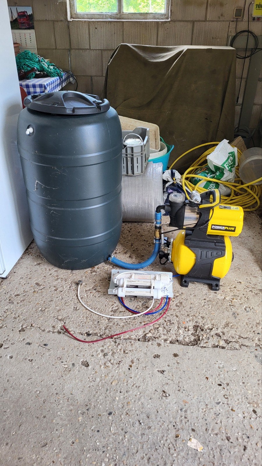 Osmose set met hydrofoor pomp powerplus, Ophalen, Zo goed als nieuw, Elektrisch, Hydrofoorpomp