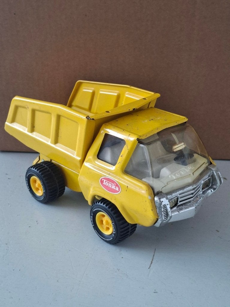 vintage Tonka gele kiepwagen kipper (dump truck) retro, Ophalen of Verzenden, Gebruikt