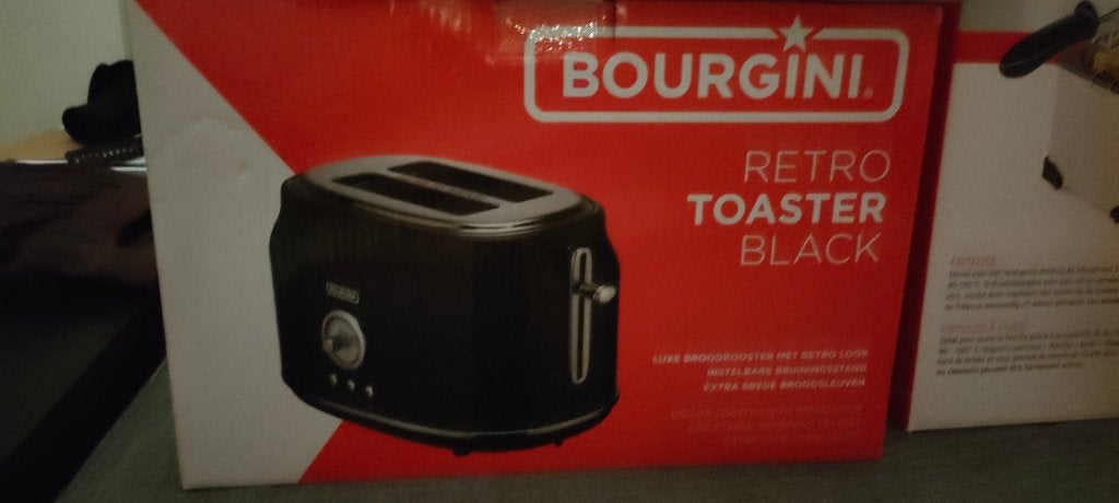 Retro Toaster Black - Bourgini, Witgoed en Apparatuur, Broodroosters, Ophalen, Nieuw