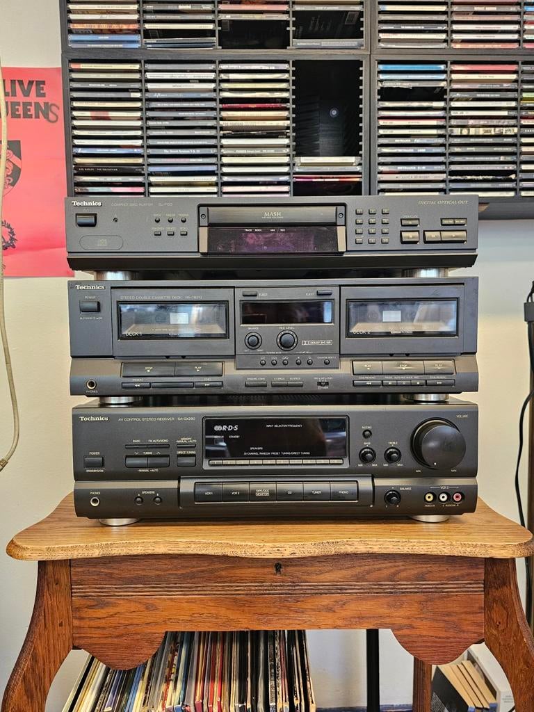 Technics audio versterker, cd speler, dubbel casettedeck, Audio, Tv en Foto, Stereo-sets, Ophalen, Gebruikt, Overige merken