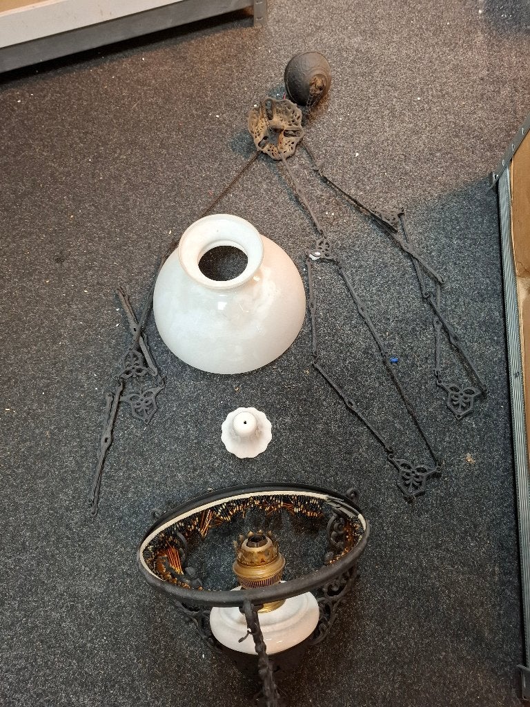 Olie hanglamp, Ophalen