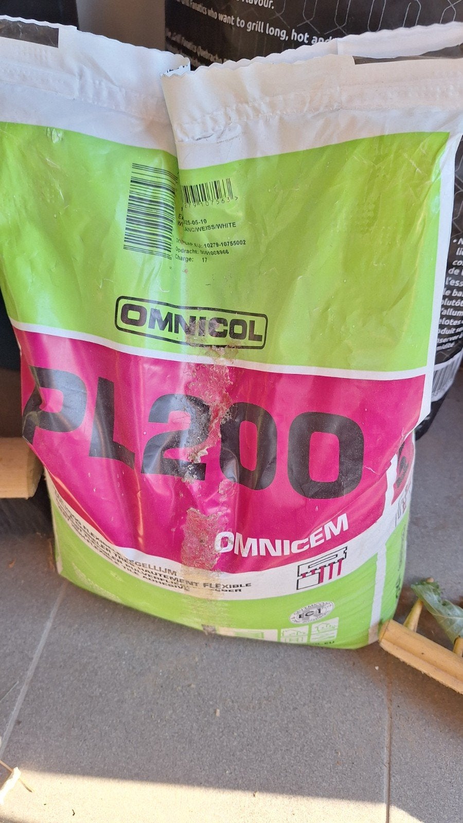 20 kg Omnicol PL200 Tegellijm - Ongeopend, Ophalen, Nieuw