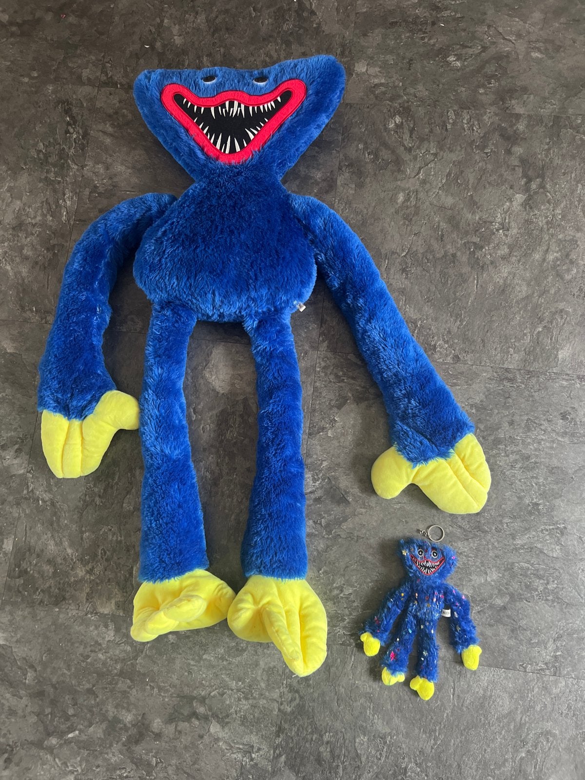 Huggy Wuggy knuffel en sleutelhanger, Overige merken, Overige karakters, Overige typen, Blauw