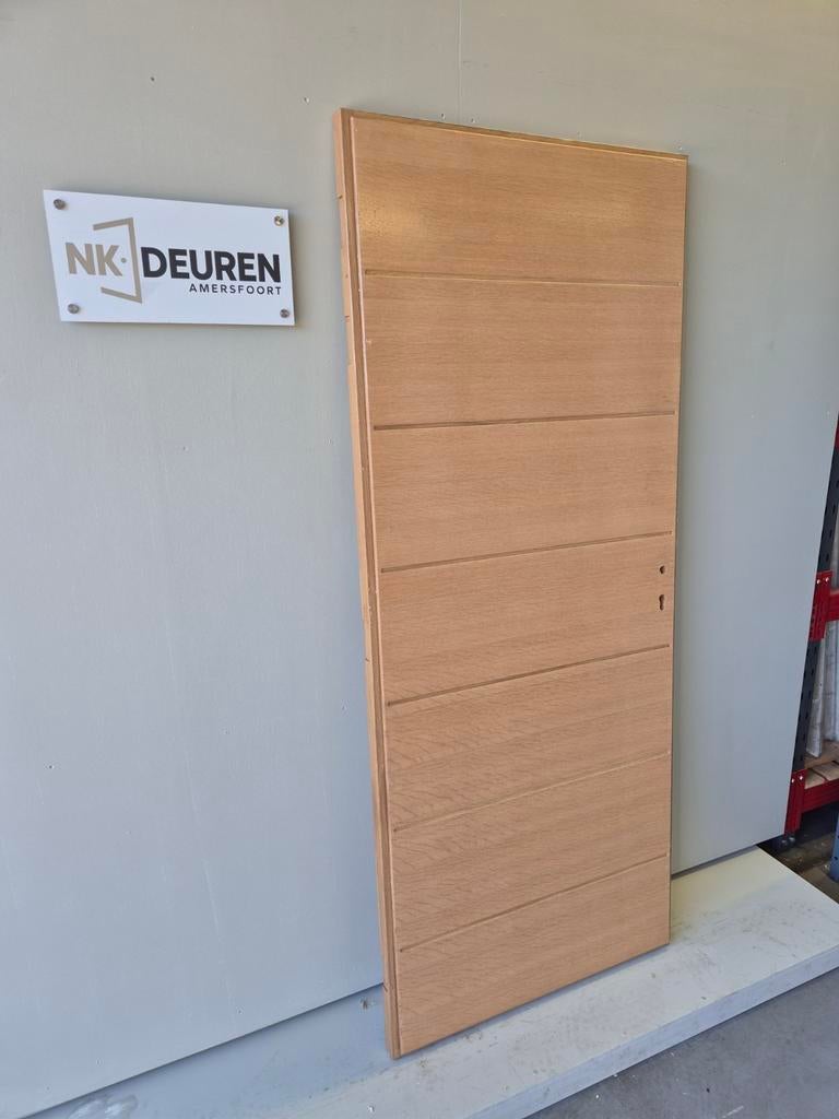 JAVA Eiken fineer voordeur (82,5x199,4) NIEUW (nr23), Ophalen, Nieuw, 200 tot 215 cm, Glas