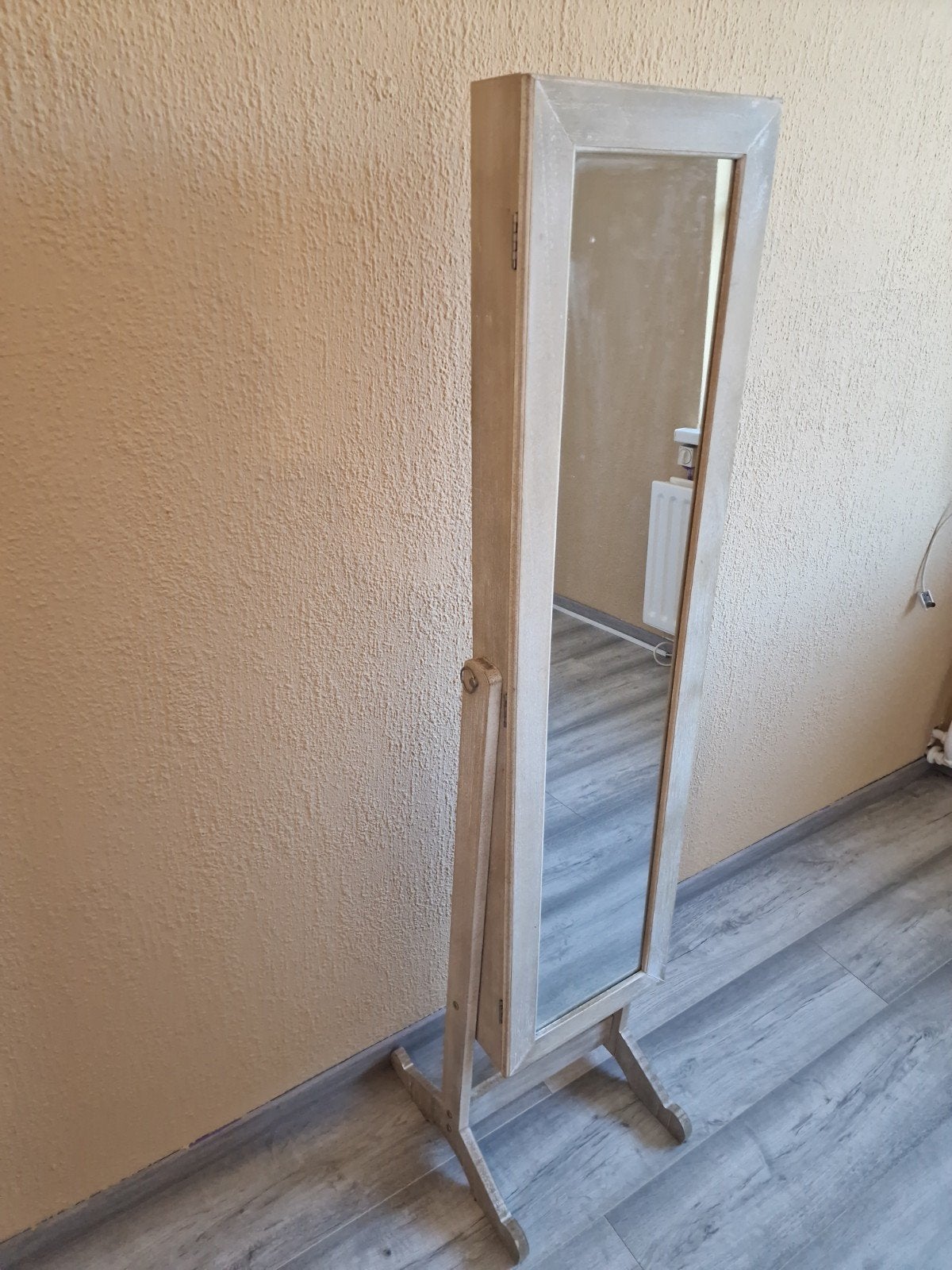 Passpiegel met sieradenkast, Ophalen, Gebruikt, Rechthoekig