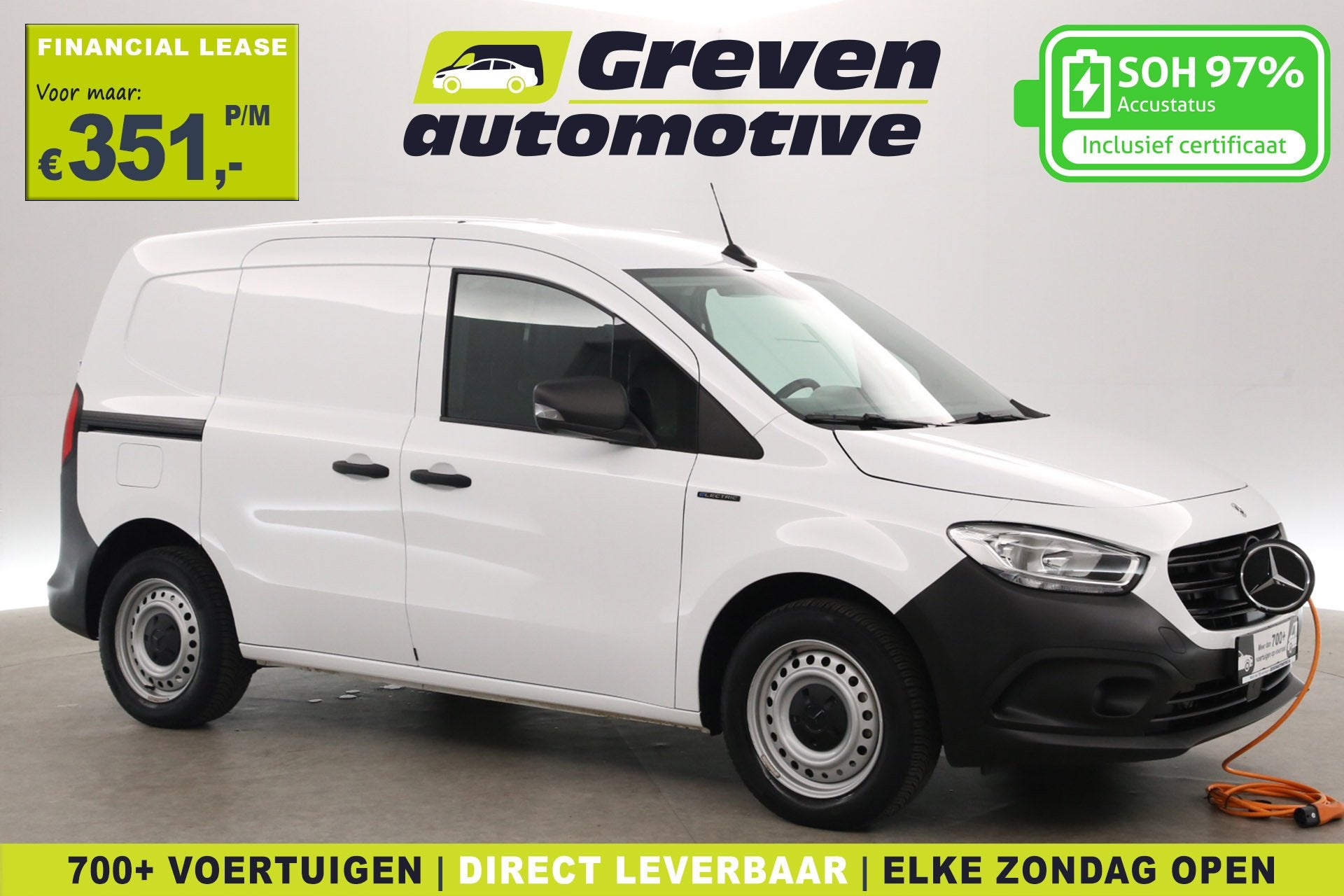 Renault Kangoo Mercedes-Benz eCitan 45 kWh | SOH 97% | Clima, Auto's, Automaat, Stof, Gebruikt, 4 cilinders