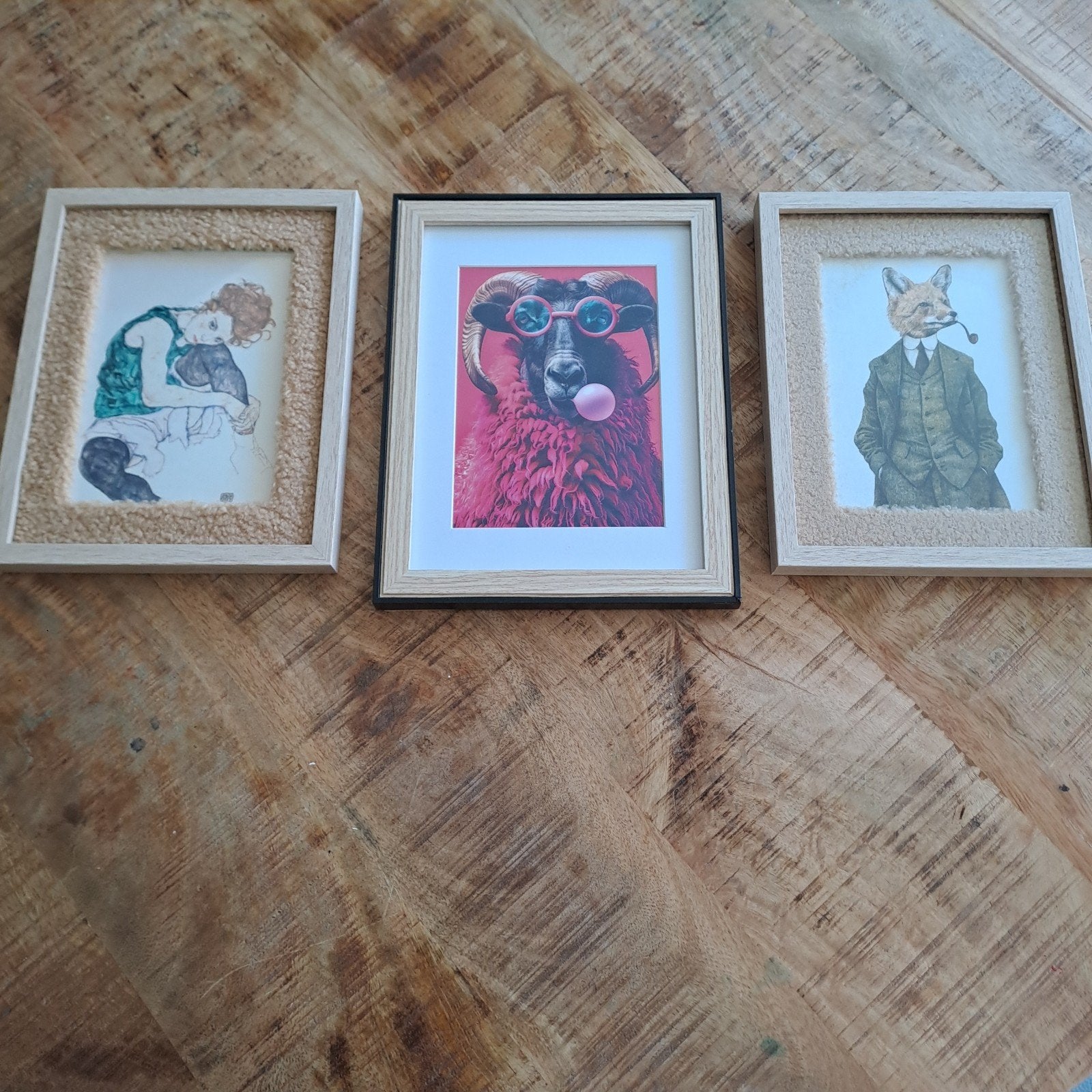 Set van 3 ingelijste prints - diverse motieven, Huis en Inrichting, Minder dan 50 cm, Ophalen of Verzenden, 5 – 50, Print