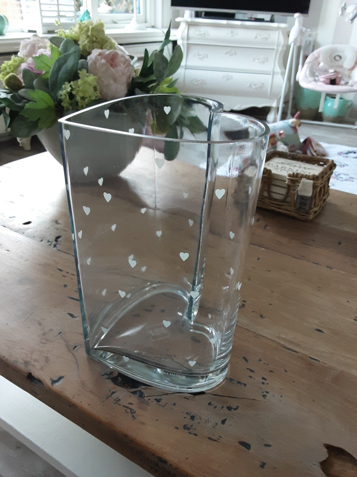 riviera maison grote voorraadpot met hartjes....25 cm. hoog., Ophalen of Verzenden
