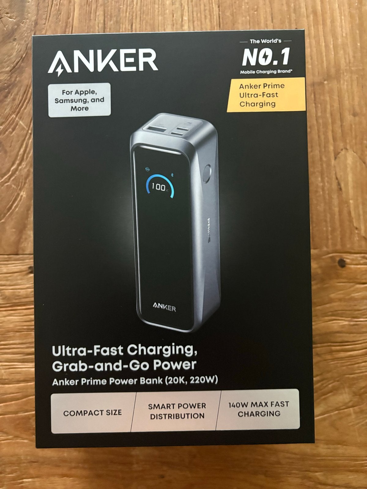 Anker Prime Power Bank (20K, 220W) - Ultra-Fast Opladen, Ophalen of Verzenden, Nieuw