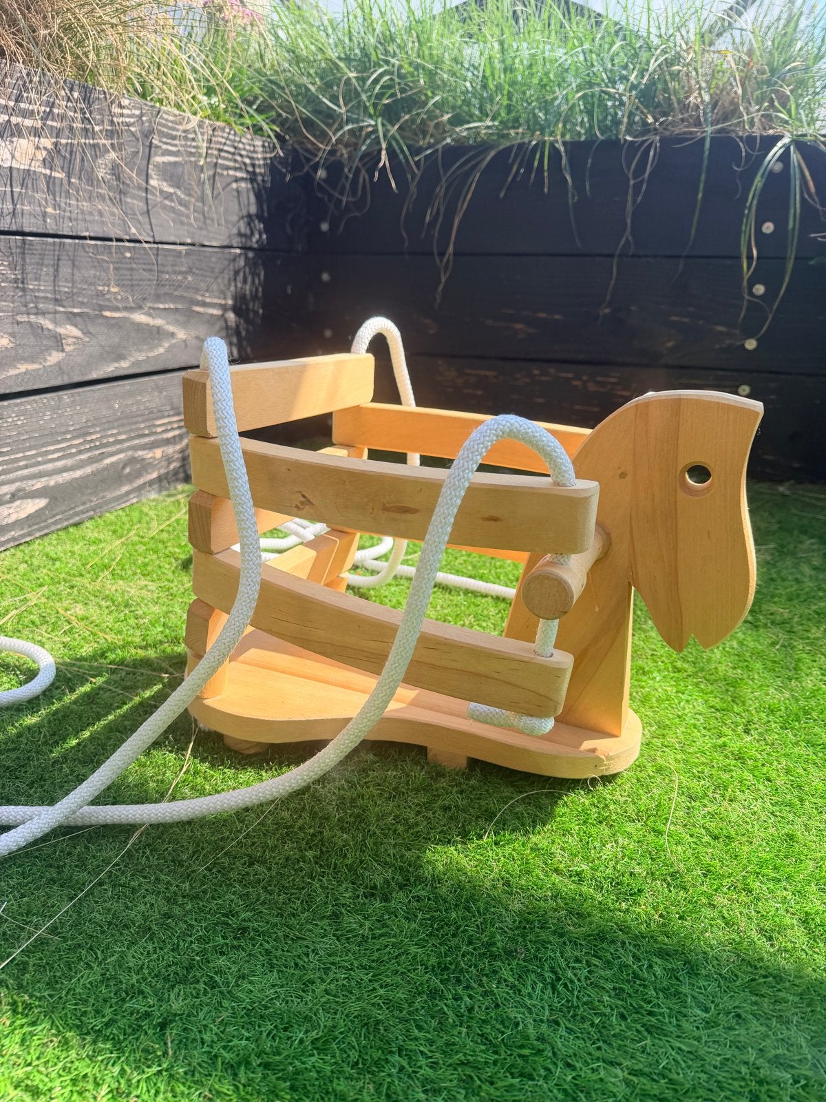 Houten schommel paard - Nieuwstaat, Kinderen en Baby's, Ophalen, Nieuw, Schommel