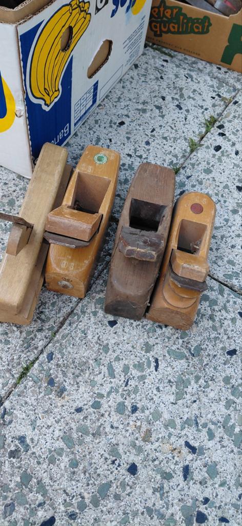 Set van 4 Vintage Houten Schaven - Handgereedschap, Ophalen of Verzenden