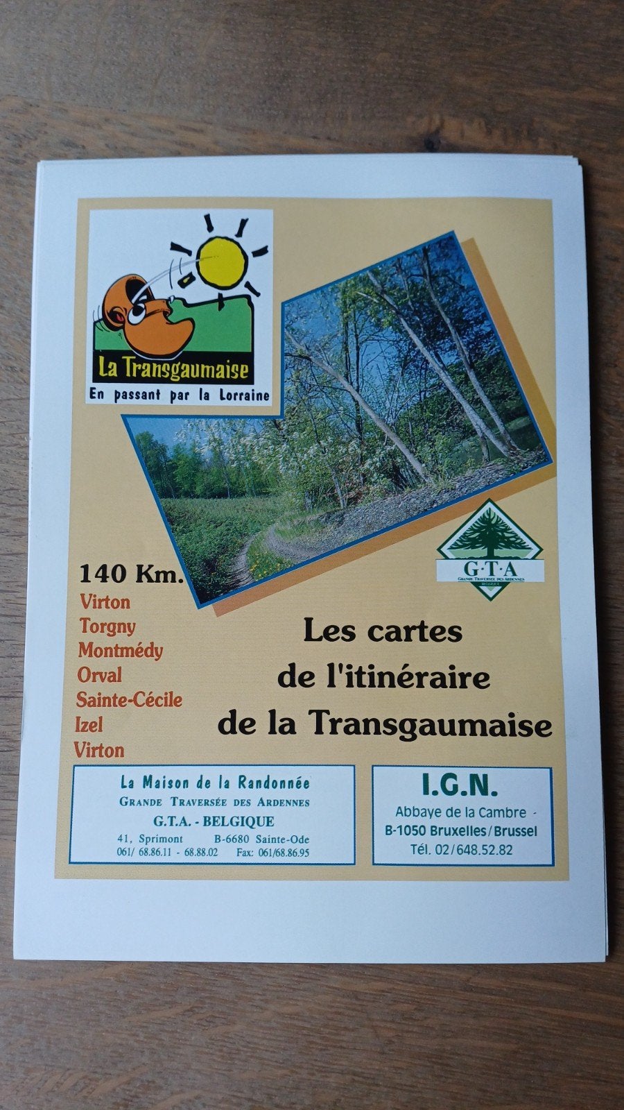 Transgaumaise wandel route kaarten (België), Gelezen, Katia Bouckaert, José Leonard, Ophalen of Verzenden, Landkaart