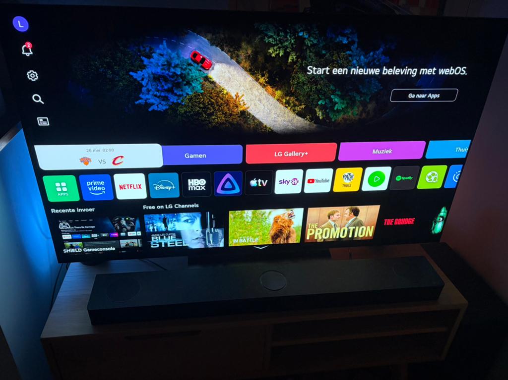 LG C4 55 inch 4K OLED + LG DS80TR 5.1 surround set, Ophalen, Zo goed als nieuw, 100 cm of meer, 4k (UHD)