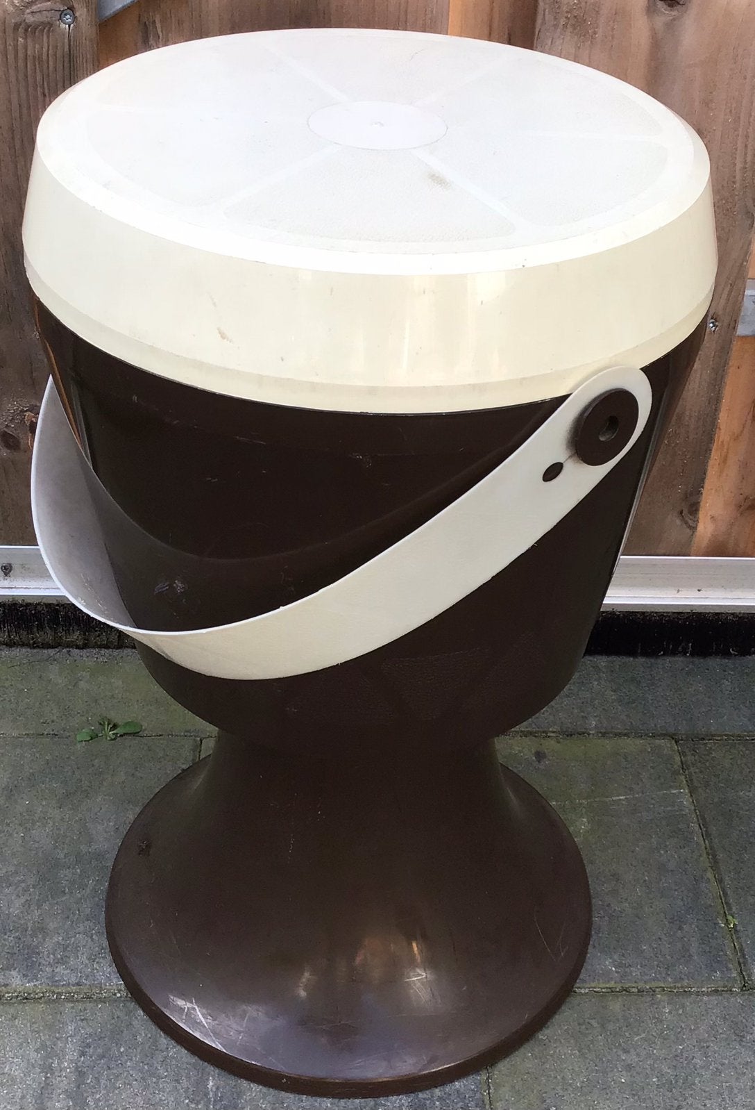 VINTAGE FLAIR UTENSILO NAAIBOX / NAAIMAND / BREIOPSLAG  ‘70, Ophalen of Verzenden, Gebruikt, Bruin, Kunststof