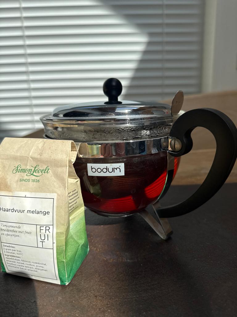Bodum Theepot - Glazen Theepot met Filter, Theepot/fluitketel, Bodum, Ophalen of Verzenden, Zwart