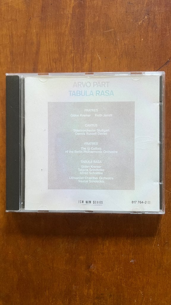 Arvo Pärt - Tabula Rasa (ECM / CD), Cd's en Dvd's, Ophalen of Verzenden, Modernisme tot heden, Zo goed als nieuw, Overige typen