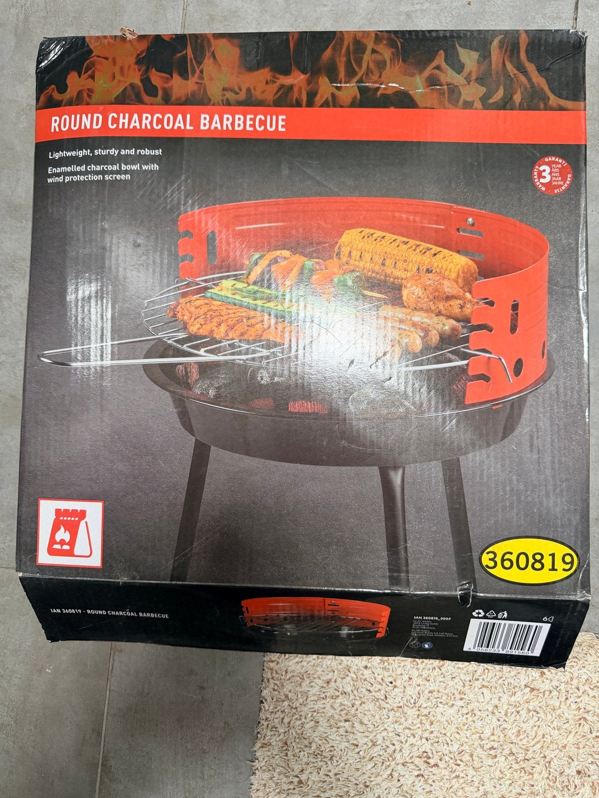 Nieuwe ronde houtskool barbecue - nooit gebruikt!, Ophalen of Verzenden, Nieuw