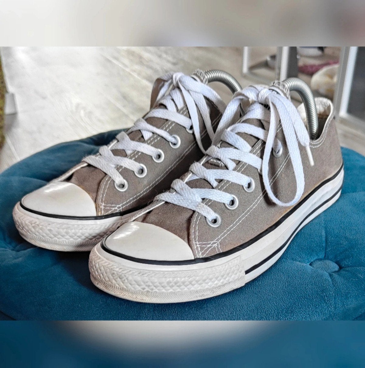 Mooie grijze Converse Chuck Taylor All Star Ox maat 41.5, Ophalen of Verzenden, Zo goed als nieuw, Grijs, Sneakers of Gympen