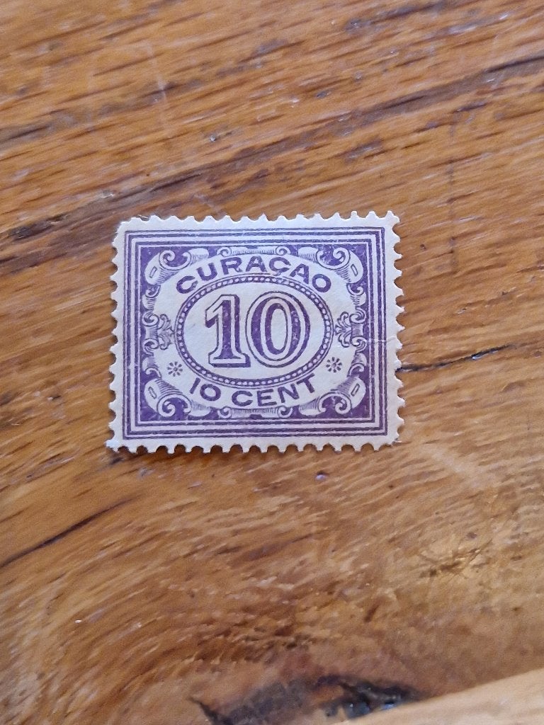 Curacao ongebruikt plakker nr 55 stompe hoeken, Ophalen of Verzenden, Postfris