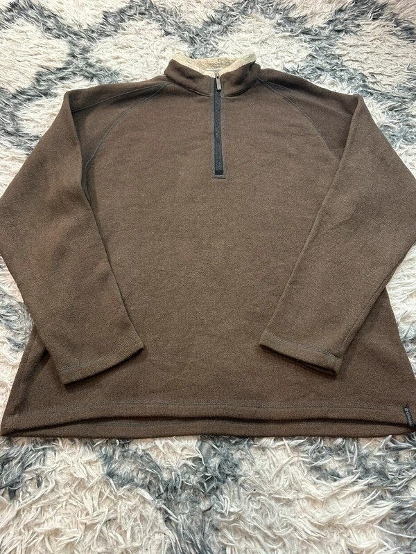 Vintage Columbia quarter-zip sweater trui teddy (maat xl), Columbia, Bruin, Maat 56/58 (XL), Ophalen of Verzenden