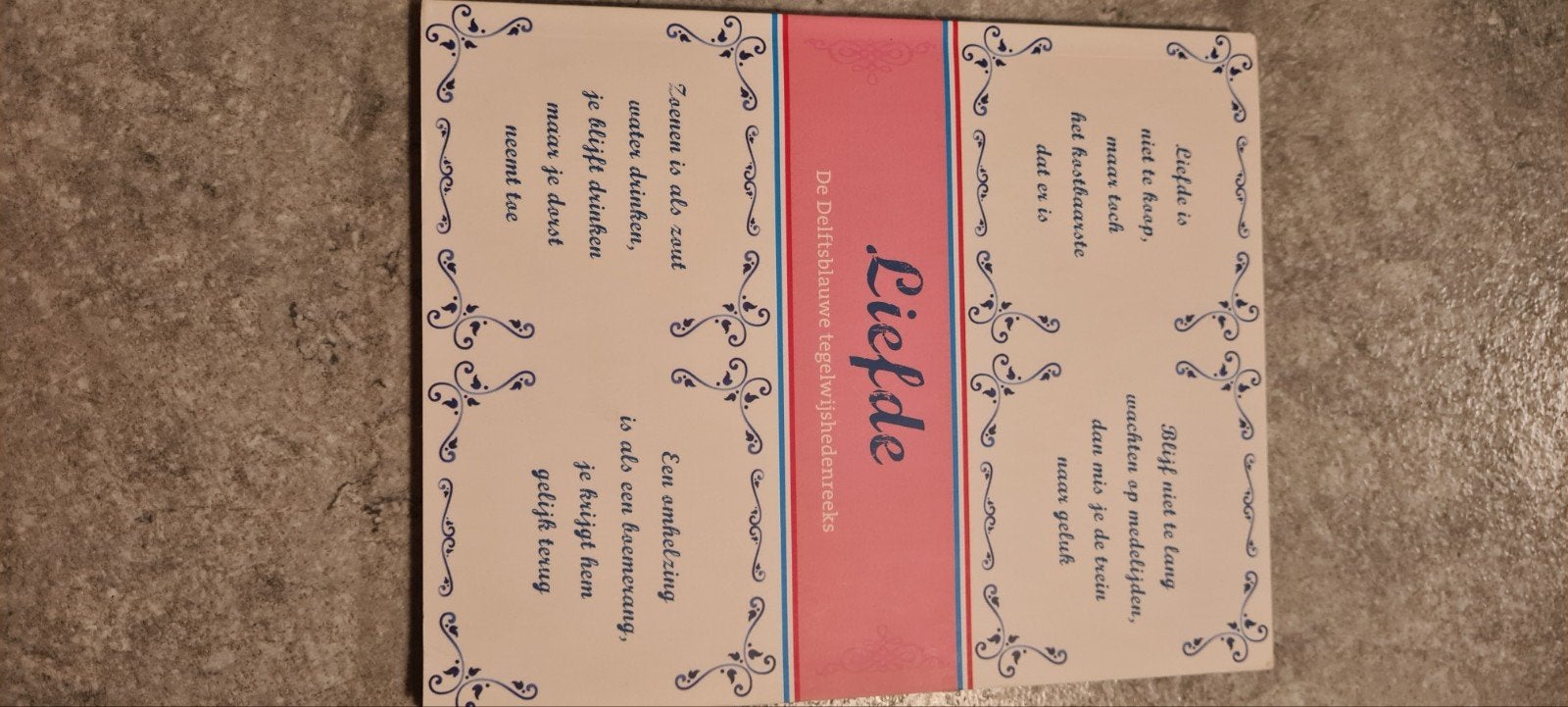 De Delftblauwe tegelwijsheidreeks - Liefde, Ophalen of Verzenden, Nieuw, Onbekend, Nederland