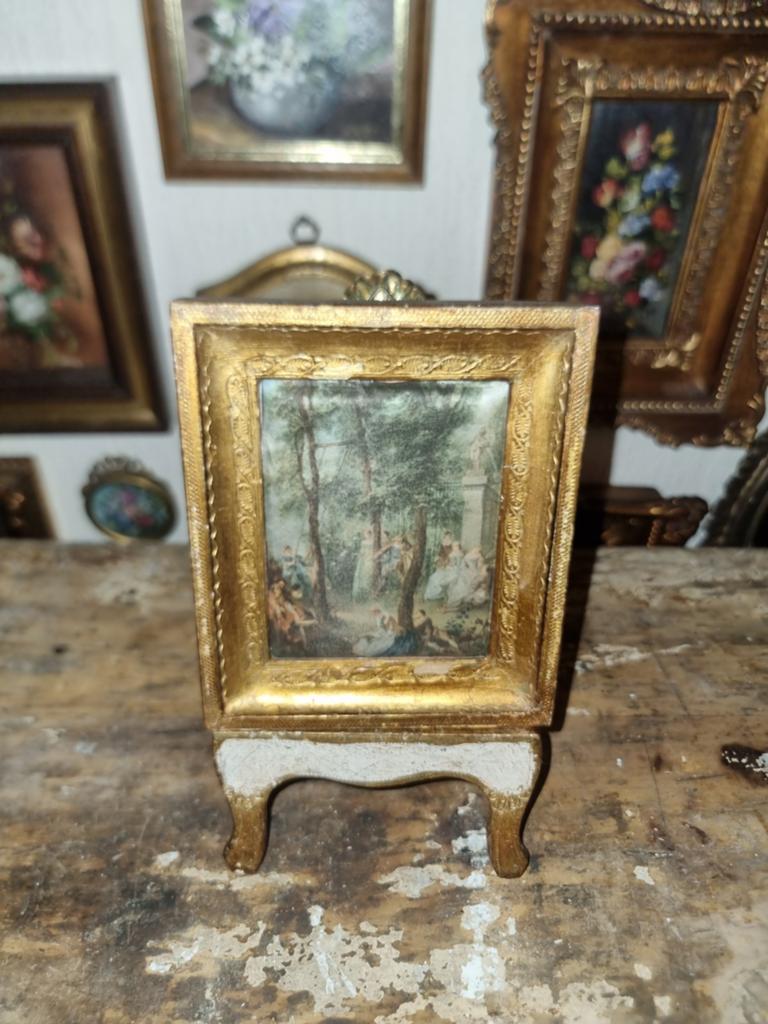 Florentijns Italiaans lijstje met prent op zijde P37, Ophalen of Verzenden
