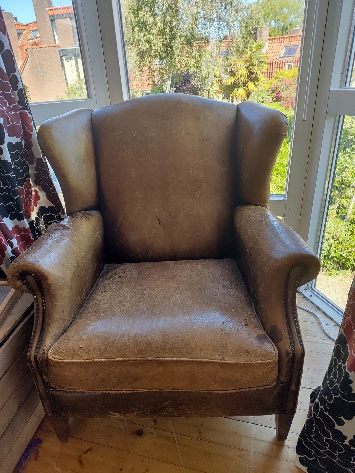 Leren fauteuil (opknapper), Ophalen, Gebruikt, Leer, Eén