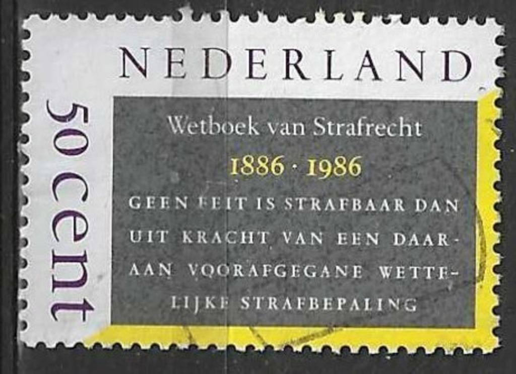 Nederland 1986 - Yvert 1255 - Wetboek van Strafrecht (ST), Verzenden, Gestempeld