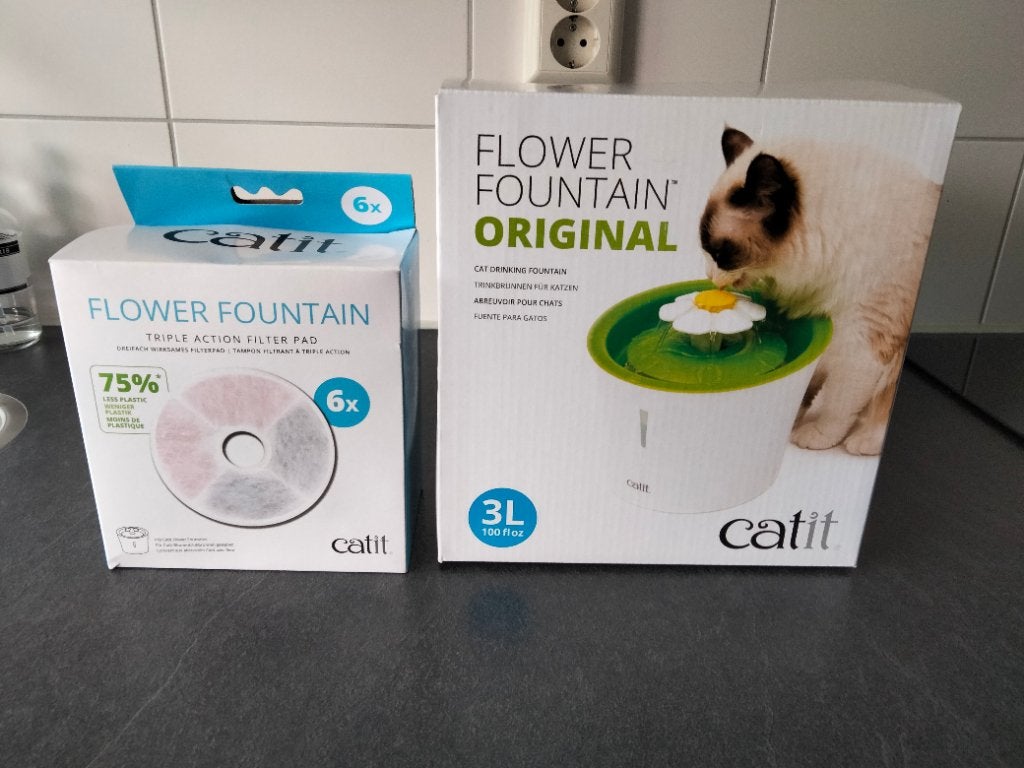 Katten drinkfontein met filters, Ophalen of Verzenden, Zo goed als nieuw
