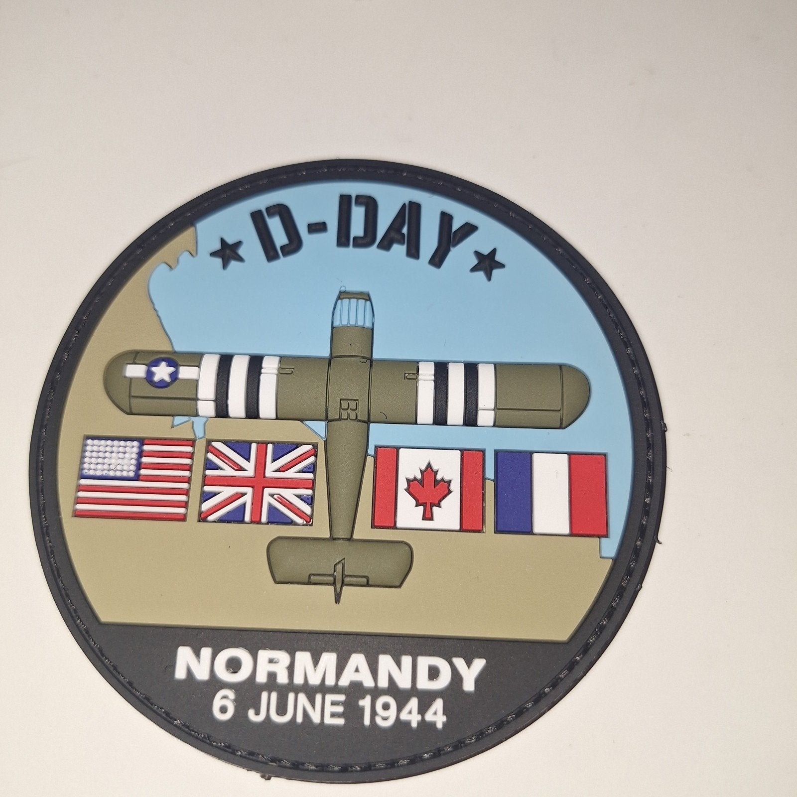 Militaire patches - D-Day,, Ophalen of Verzenden, Overige soorten, Overige gebieden, Embleem of Badge