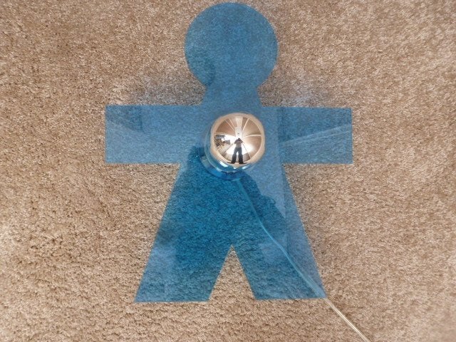 ZO GOED ALS NIEUW mooi BLAUW WANDLAMPJE motief kindje, Ophalen of Verzenden, Zo goed als nieuw, Lamp