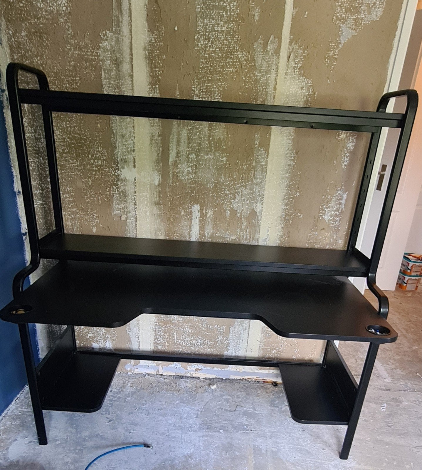 ikea bureau zwart in goede staat, Ophalen, Zwart, Gebruikt, 74 cm