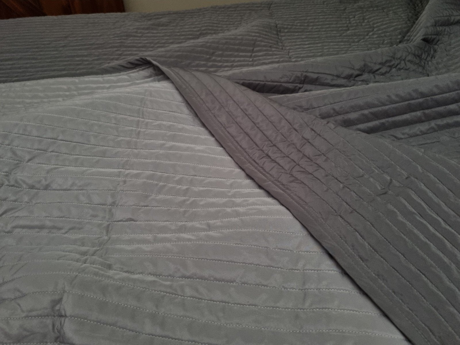 IKEA Karit Sprei - Antraciet/Grijs- 260x280 cm, Ophalen, Gebruikt, Lits-jumeaux, IKEA