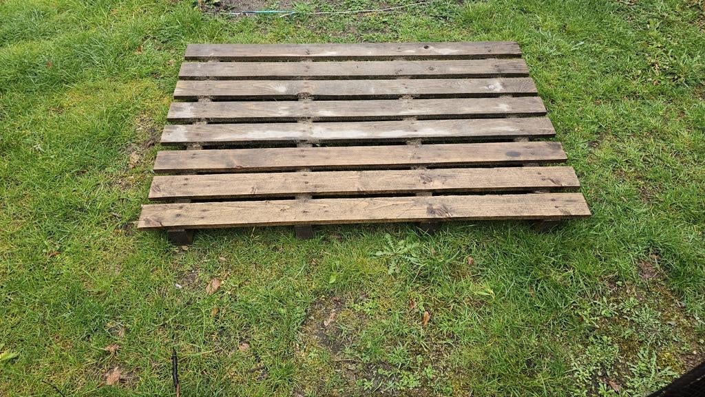 Houten Pallets te koop: 13st 80x120cm en 1st 360x104cm, Gebruikt, Ophalen of Verzenden, 300 cm of meer, Overige houtsoorten