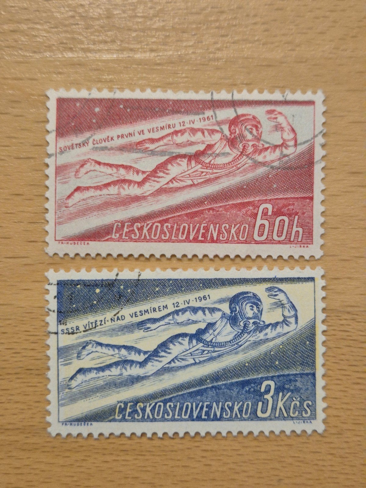 Tsjechoslowakije 1961 ruimtevaart, Ophalen of Verzenden, Overige landen, Postfris