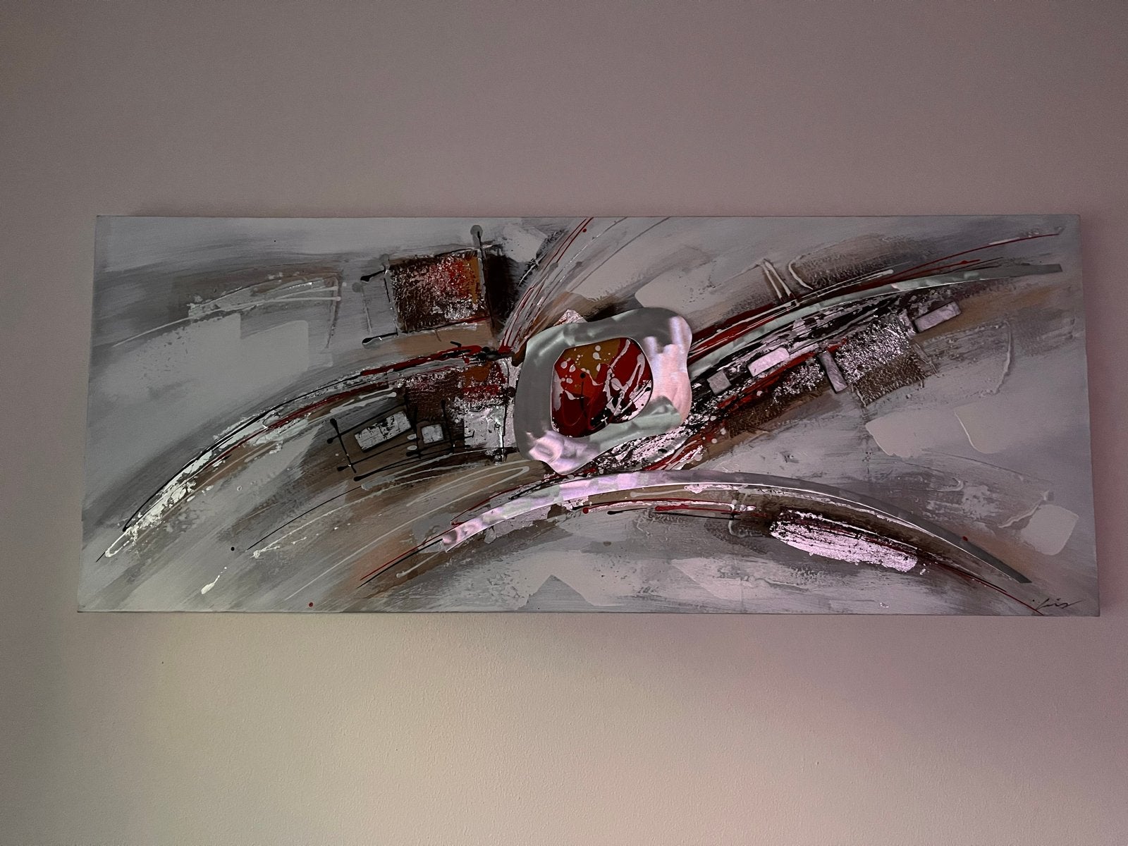 Modern abstract schilderij met 3D-effect, Ophalen