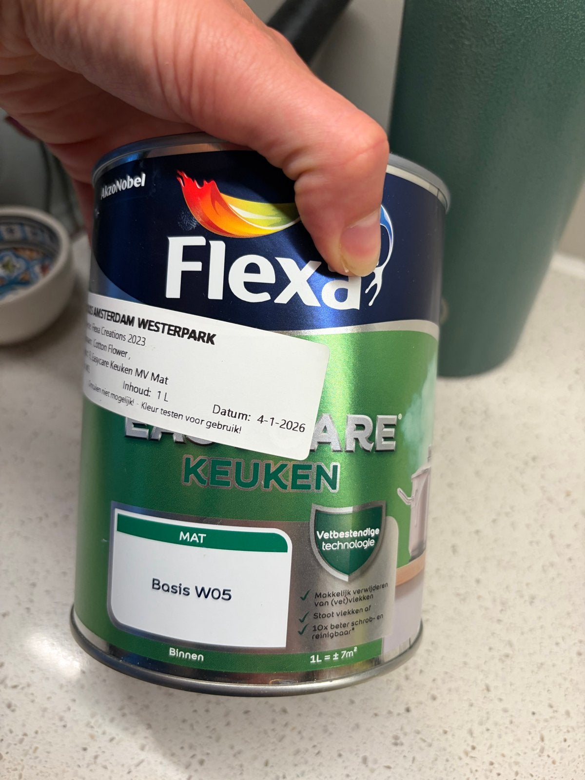 Flexa Easycare Keukenverf Cotton Flower - ongeopend, Overige kleuren, Ophalen of Verzenden, Minder dan 5 liter, Verf