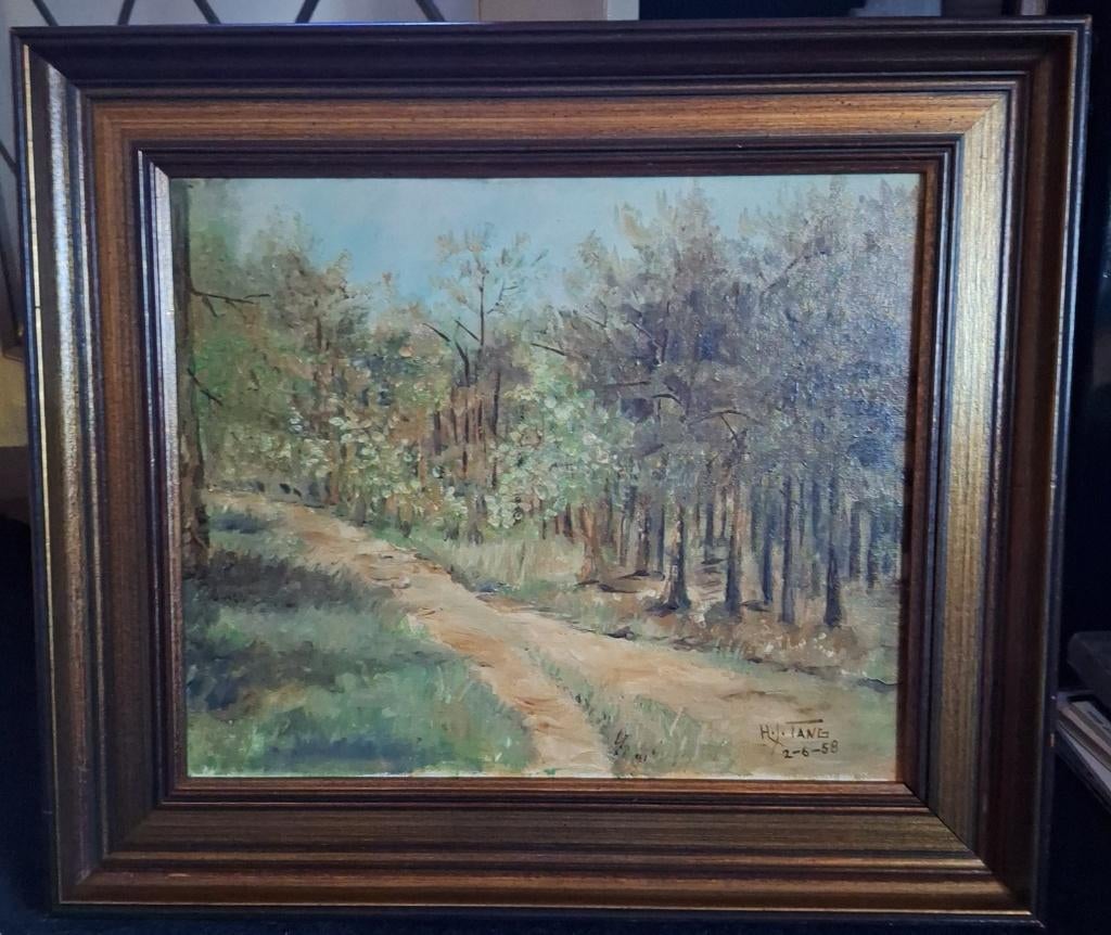 Schilderij door H.J. Tang, Ophalen
