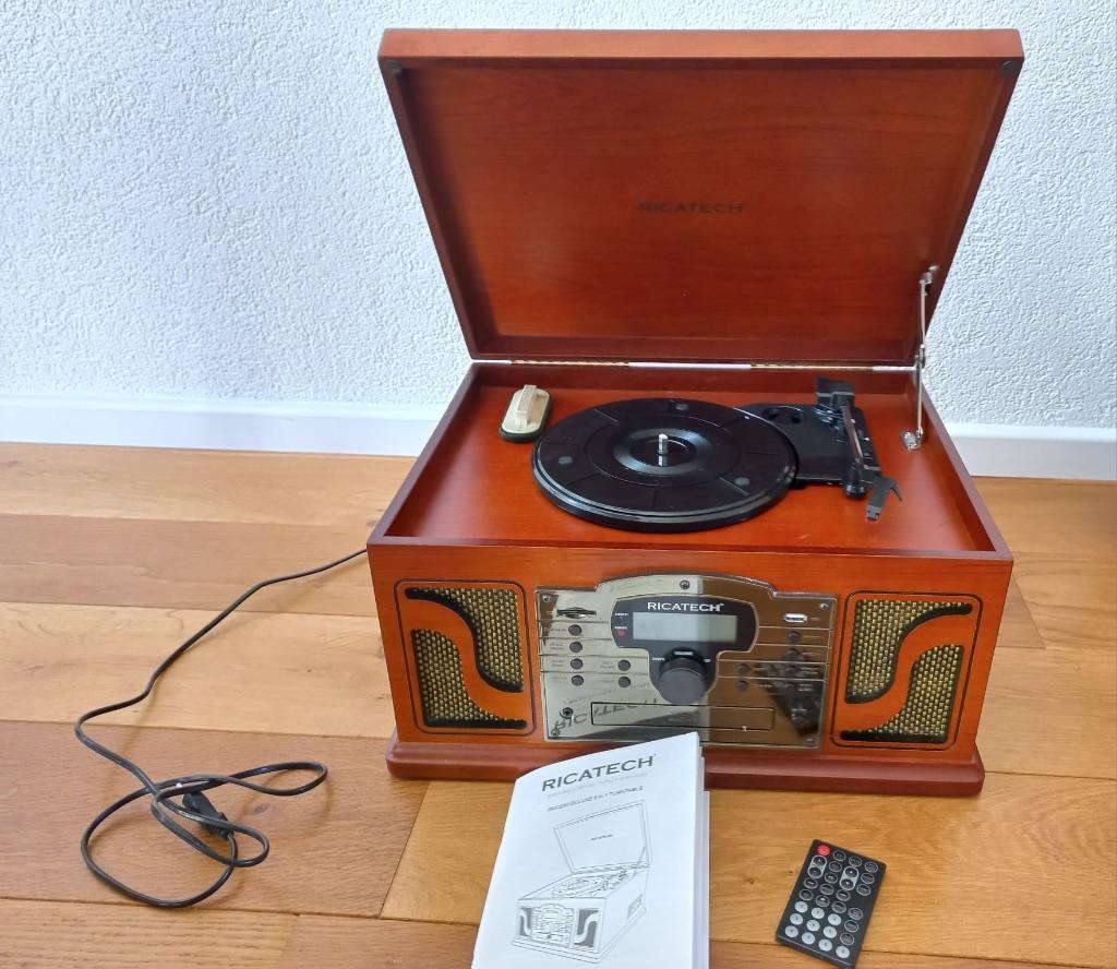 Ricatech RMC250 Deluxe 6 in 1 platenspeler etc., Overige merken, Ophalen of Verzenden, Zo goed als nieuw, USB-aansluiting
