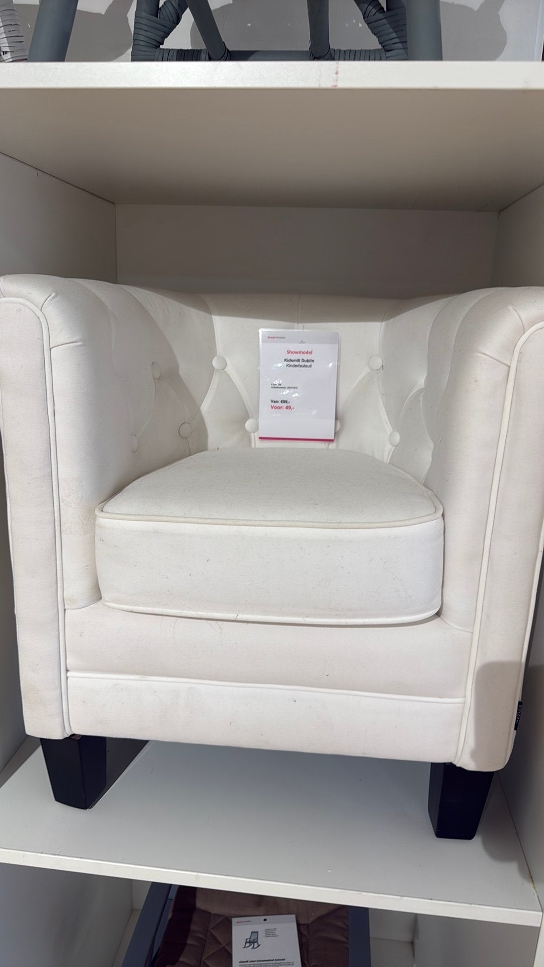 Kidsmill Dublin Kinderfauteuil Wit, Kinderen en Baby's, Kinderstoelen, Ophalen, Zo goed als nieuw, Meegroeistoel