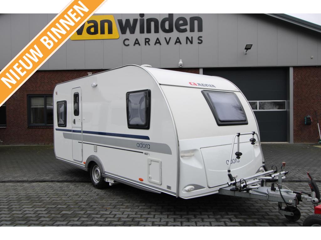 Adria Adora 462 PU Mover-Voortent-Fietsenrek, Caravans en Kamperen, Caravans, Rondzit, Overige typen, Adria, 4 tot 5 meter