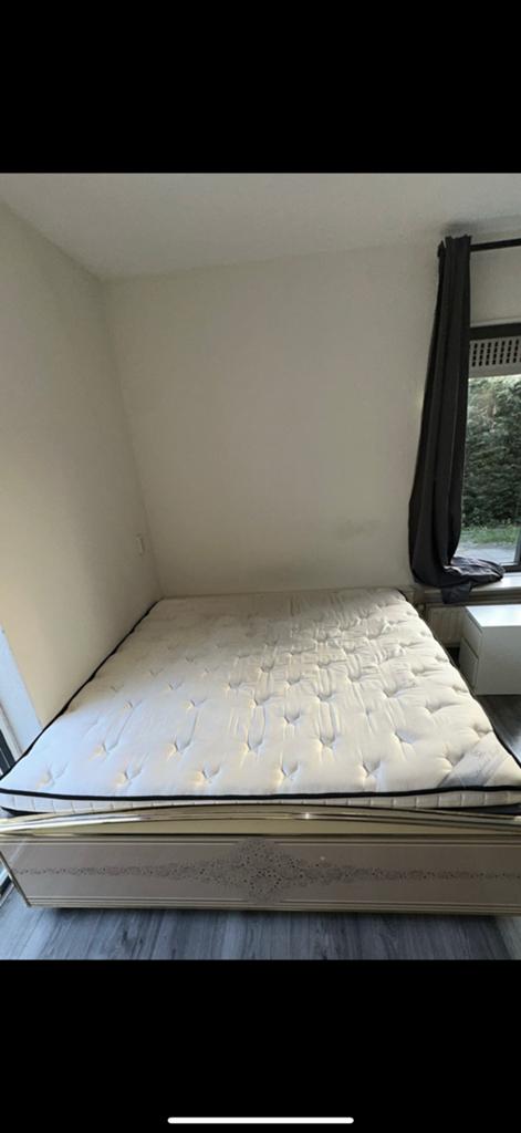 Compleet bed met matras, Ophalen of Verzenden, Gebruikt, Tweepersoons, 140 cm