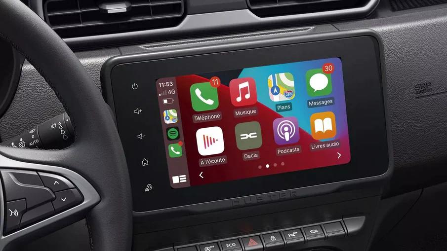 Dacia Duster 2010 2020 – CarPlay & Android Auto met Camera, Auto diversen, Autoradio's, Nieuw, Ophalen of Verzenden