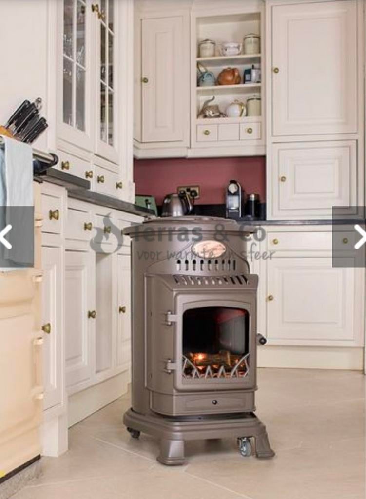 Lpg kachel Provence honingbruin met 2 LPG tanks, Huis en Inrichting, Kachels, Zo goed als nieuw, Gaskachel, Gas, Ophalen