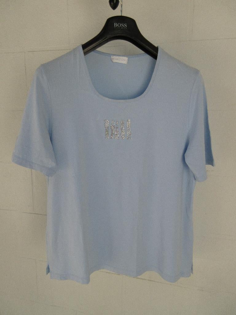 T-SHIRT, MAAT 44, 90% VISCOSE, merk MARCONA, Kleding | Dames, Blauw, Maat 42/44 (L), MARCONA, Ophalen of Verzenden