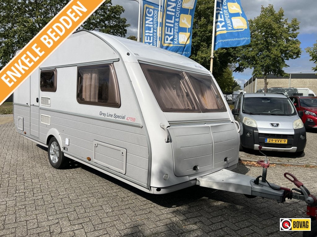 Kip Grey Line Special 47 TEB Bank Airco Voortent, Kip, Bedrijf, Treinzit, Schokbreker