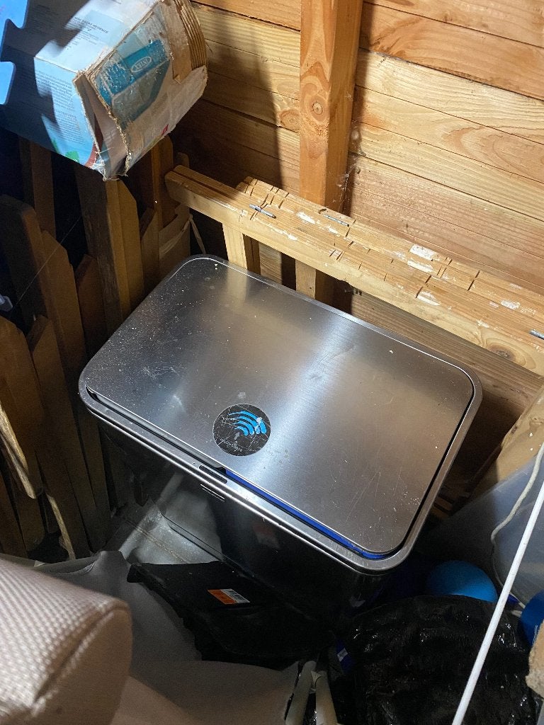 Simple human prullenbak sensor, Huis en Inrichting, 40 liter of meer, Ophalen, Gebruikt, Rvs